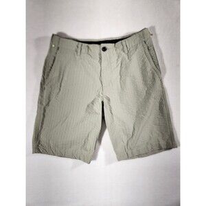 Tommy Bahama Chino Shorts Mens 32 Beige Poly Nylon Hipster Casual Golf